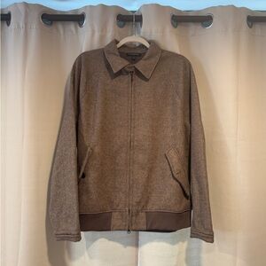 Banana Republic Brown Herringbone Fall Bomber Jacket